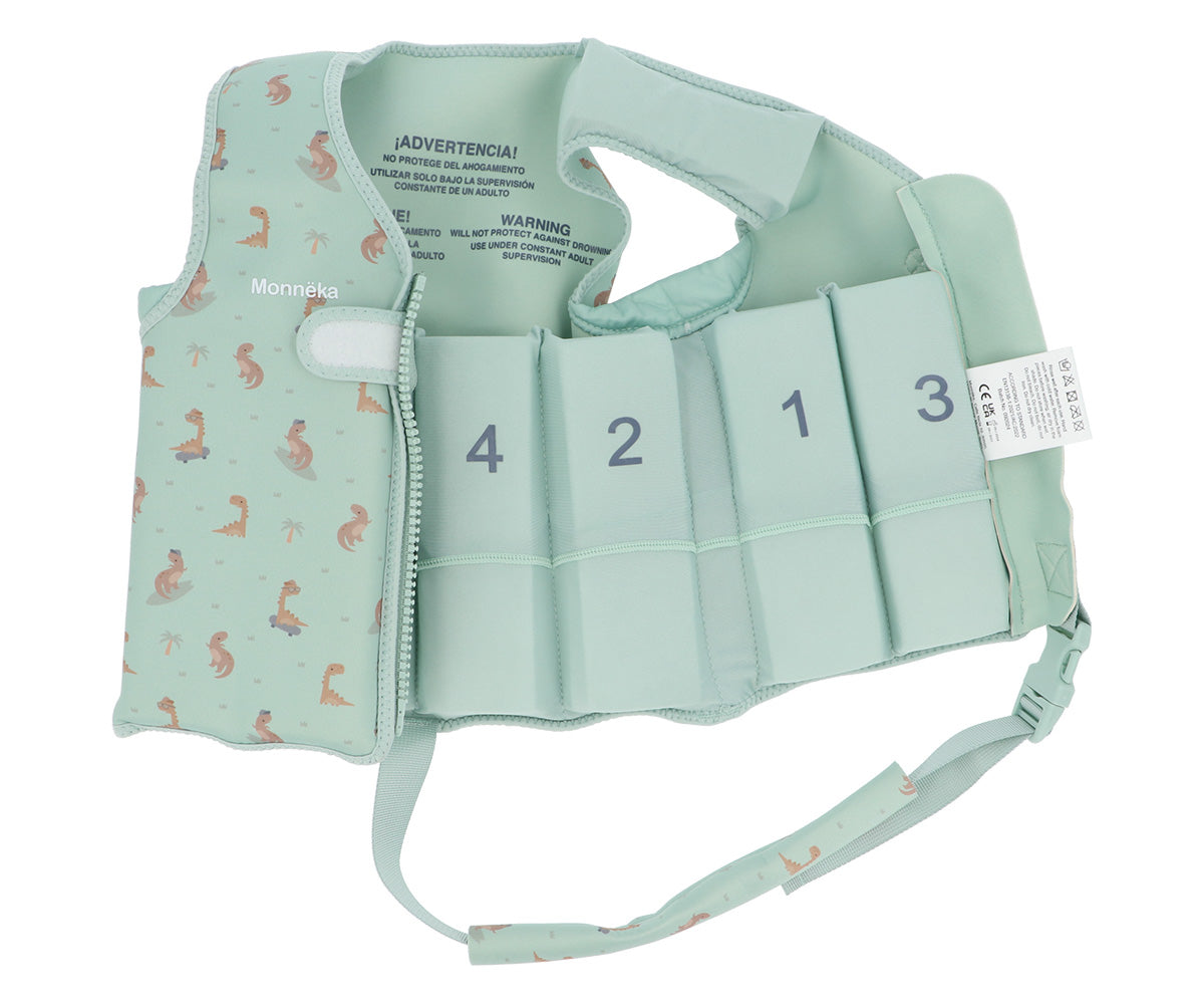 Gilet de sauvetage menthe-vert-pastel 3-6 ans COOL DINOS