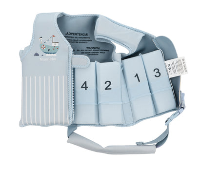 Schwimmweste hellblau 1-2 Jahre Fishing Boat