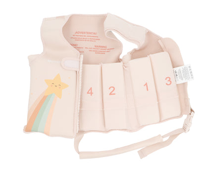 Schwimmweste creme-beige-rosé 3-6 Jahre Starlight