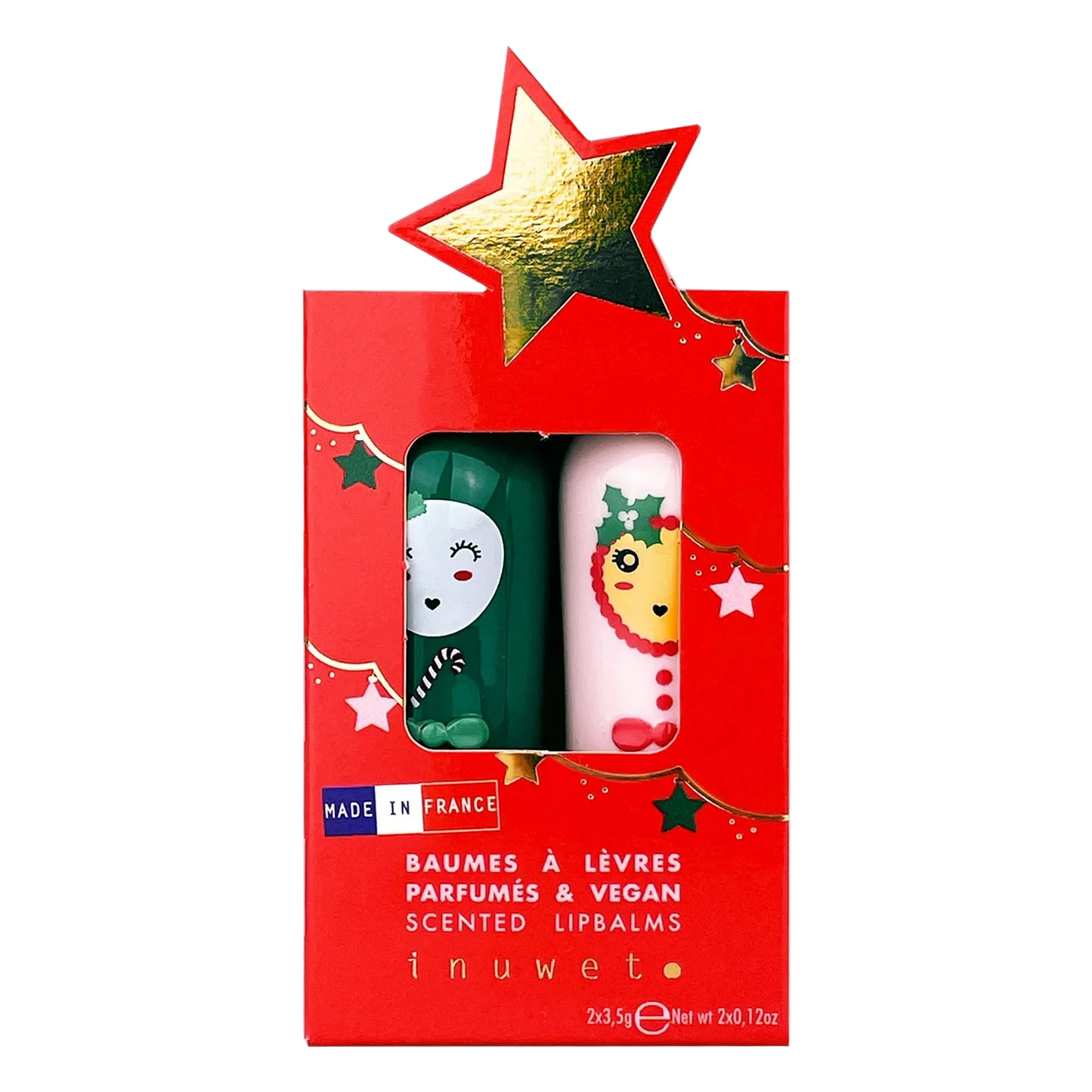 Weihnachtsset Duo Star - Lippenpflege-Duo Zuckerstange & Kirsche