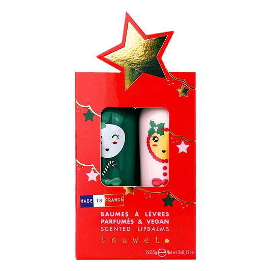 Weihnachtsset Duo Star - Lippenpflege-Duo Zuckerstange & Kirsche