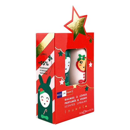 Weihnachtsset Duo Star - Lippenpflege-Duo Zuckerstange & Kirsche