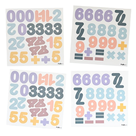 Magnetzahlen Set mit 100 Magneten PASTELL