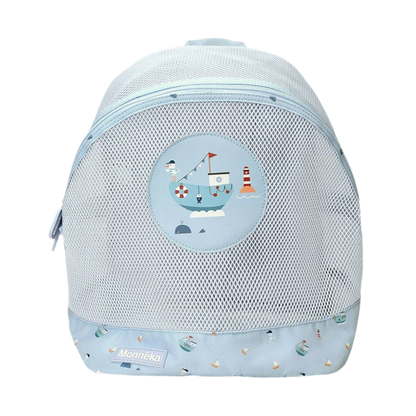 Kinder-Rucksack Antisand hellblau Fishing Boat