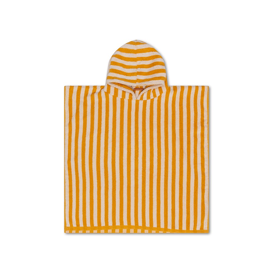 Poncho de plage jaune-blanc FLOW