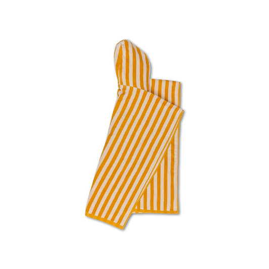 Strandponcho gelb-weiß FLOW