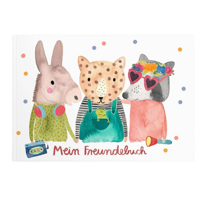 Livre d'amis à couverture souple ANIMAUX ENFANTS