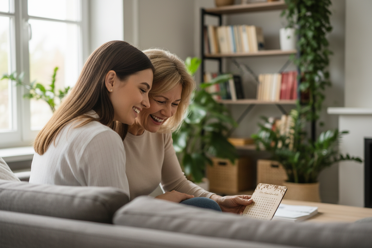 Holzkarte *Du wirst Oma* Buchstabenrätsel, handgefertigt