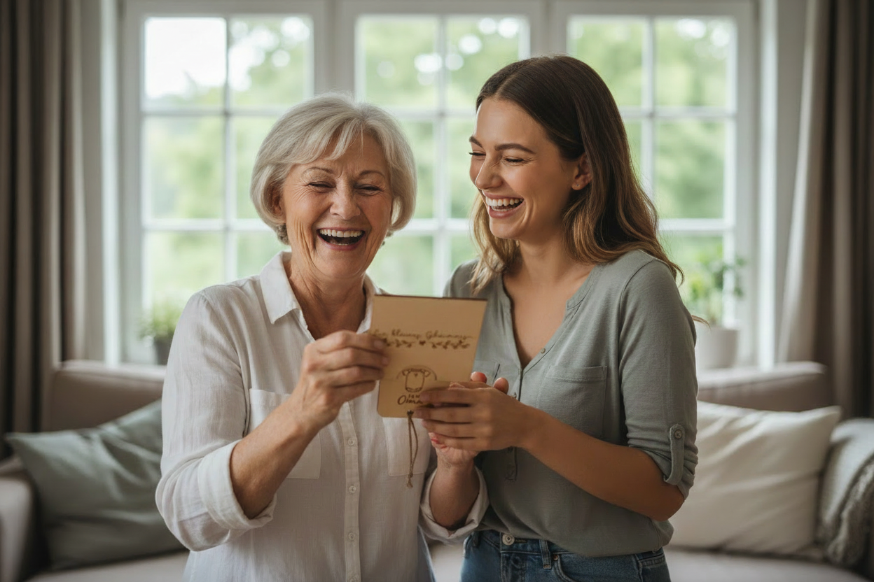 Schwangerschaftsverkündung *Du wirst Oma* Ziehkarte, handgefertigt