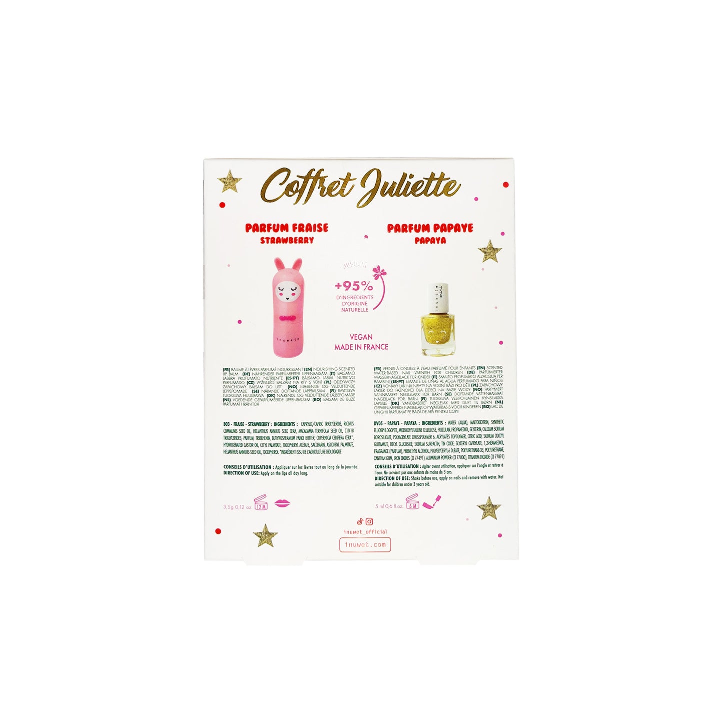 Weihnachtsset – Erdbeer-Lippenbalsam & Papaya-Kids-Nagellack