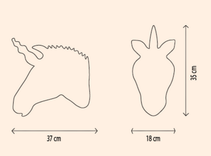 *Rosa Einhorn* Wanddeko groß