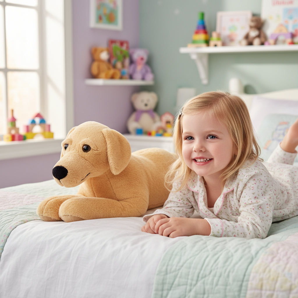 Gewichteter *Plüschhund* – beruhigender Begleiter groß 2,2 kg