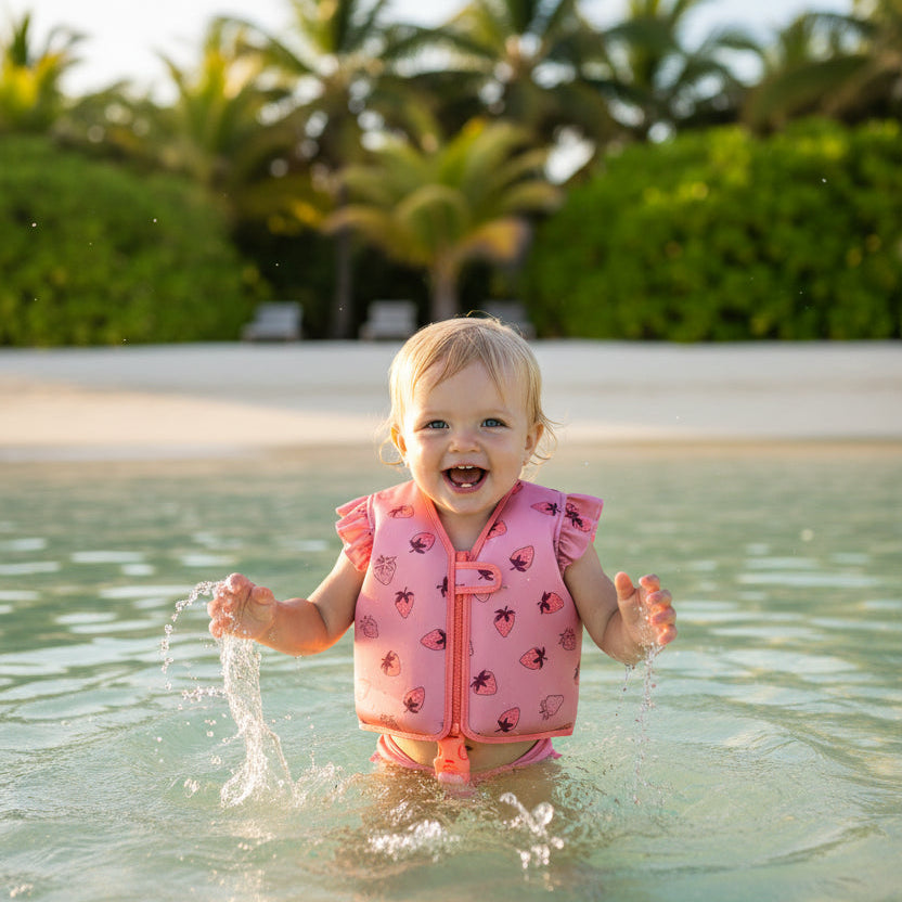 Schwimmweste rosa 1-2 Jahre *Strawberry Fields*