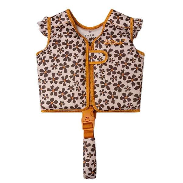 Schwimmweste orange-braun-beige 1-2 Jahre *Wildflower*