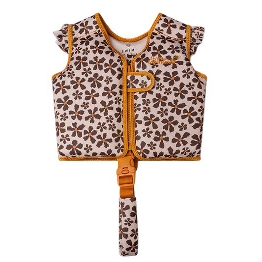 Schwimmweste orange-braun-beige 1-2 Jahre *Wildflower*