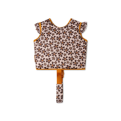 Schwimmweste orange-braun-beige 1-2 Jahre *Wildflower*