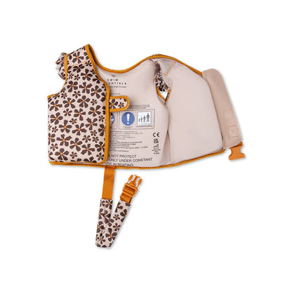 Schwimmweste orange-braun-beige 1-2 Jahre *Wildflower*