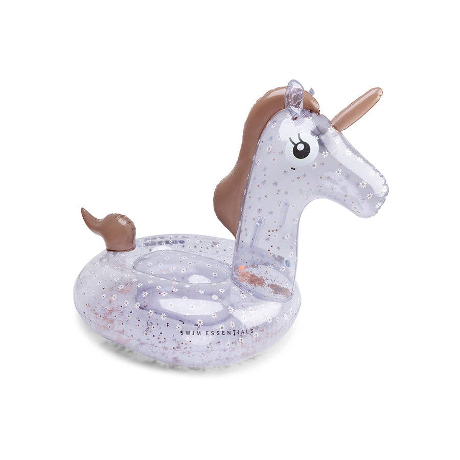 Jouet de bain transparent 150cm LICORNE BLEU