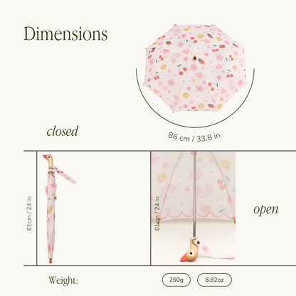 COMING SOON Limited Edition Meri Meri Happy Icons Kids Umbrella: Pink