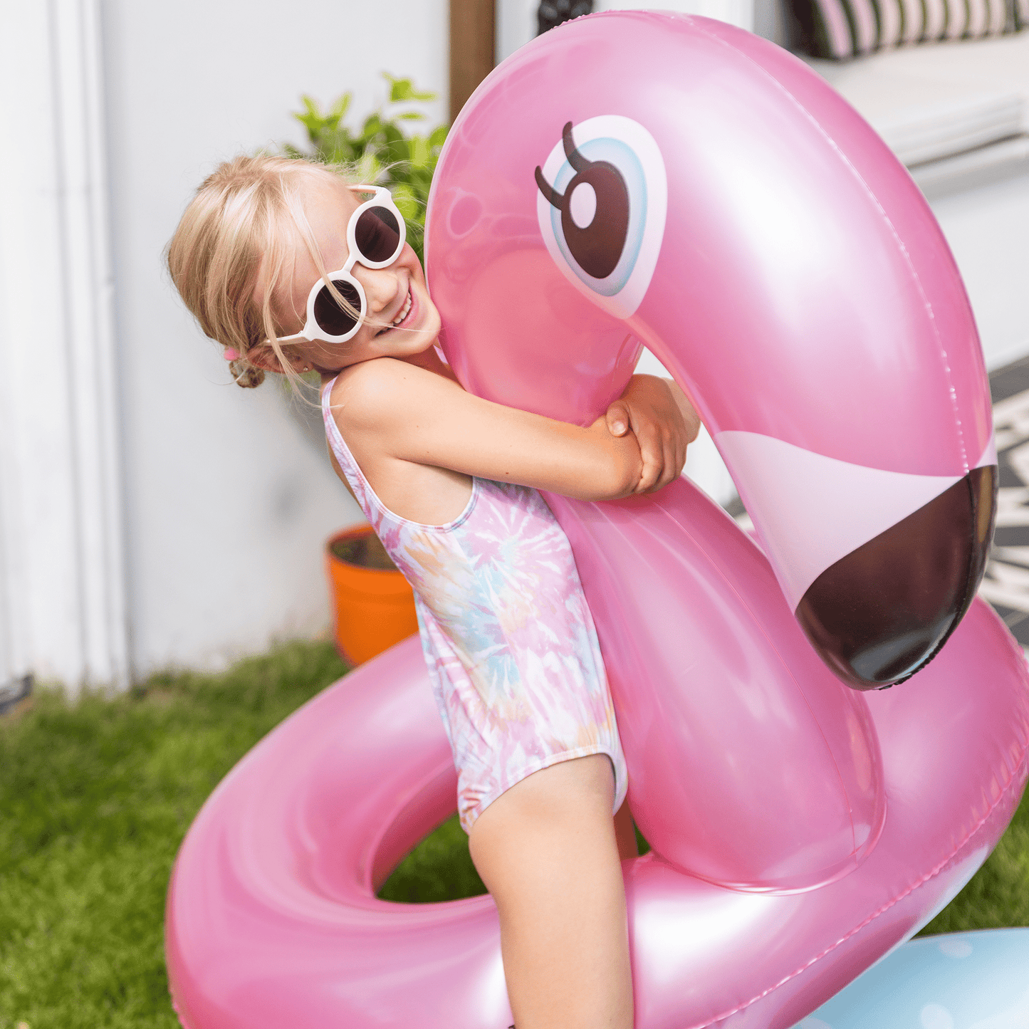 Schwimmring Ø 95 cm rosé-gold FLAMINGO