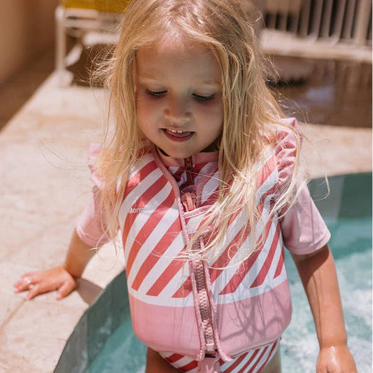 Schwimmweste blush 2–3 Jahre *Stripes Bloom*