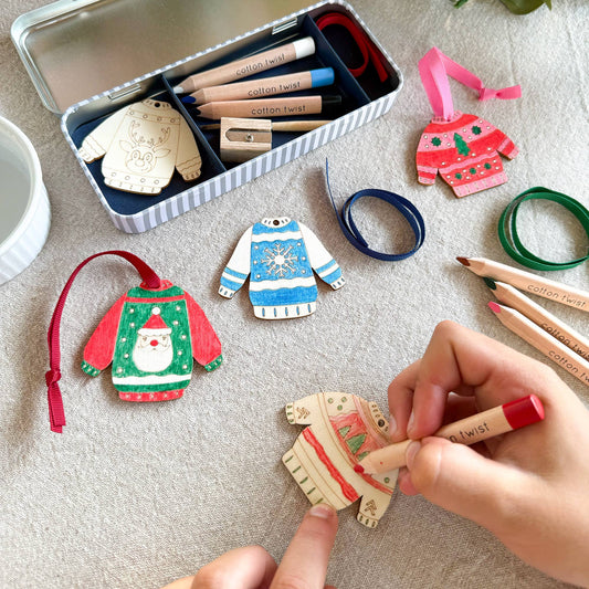 COMING SOON Weihnachts-Pullover-Bastelset – Kreativer Weihnachtsspaß für Kinder