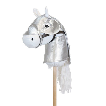 Realistische Ritter-Rüstung für dein Steckenpferd silber