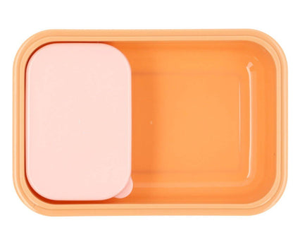 Brotdose Bento Lunchbox rechteckig Streifen Pink