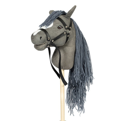 Hobbyhorse – Grey with white blaze &amp; open mouth