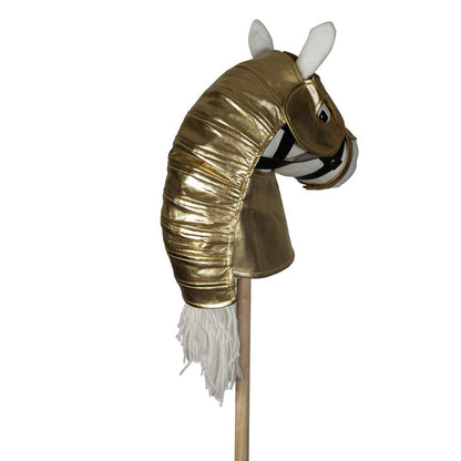 Realistische Ritter-Rüstung für dein Steckenpferd gold