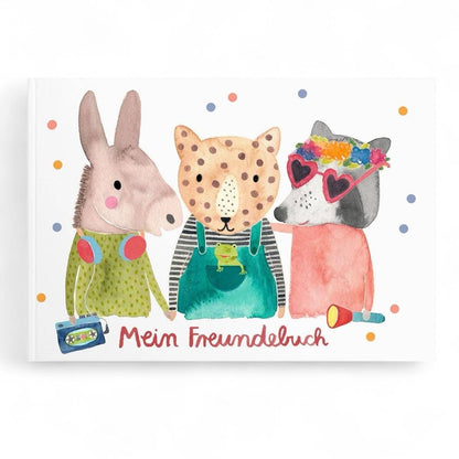 Livre d'amis à couverture souple ANIMAUX ENFANTS