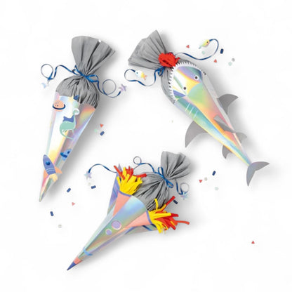 School cone craft set Space School